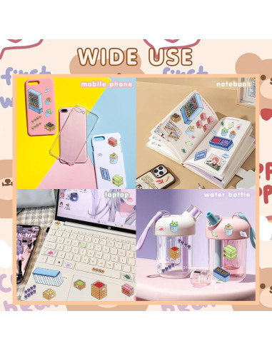 Set de Stickers 3D Reutilizables Lestp - 6 Piezas para DIY