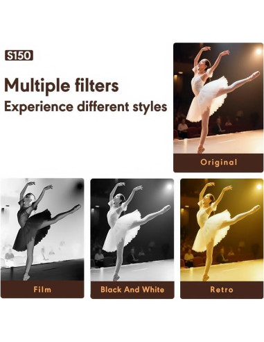 Cámara Digital Mini Retro RWSEFK S150 1080P HD 0.96" IPS