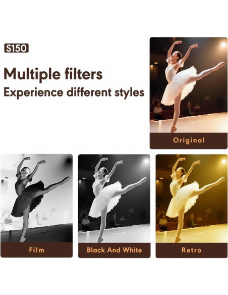 Cámara Digital Mini Retro RWSEFK S150 1080P HD 0.96" IPS