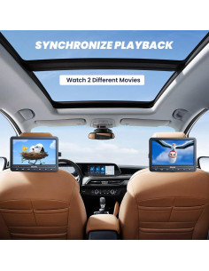 Reproductores de DVD portátiles GOnavidio 10.1" para coche 2