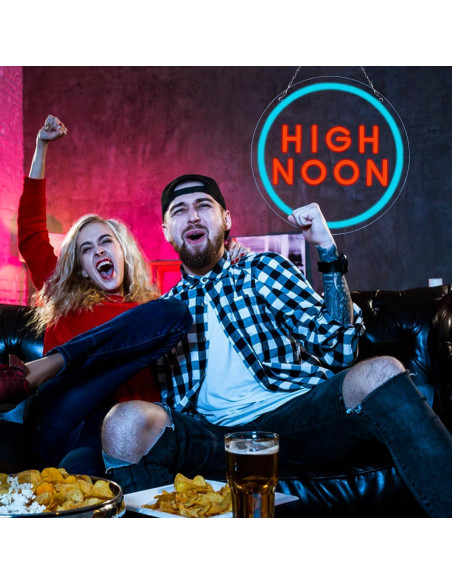 Luz de Neón Rosa WonderfulLife 40.6x30.5 cm USB para Bar