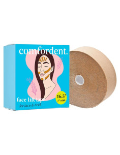 Cinta de Kinesiología Facial Beige - Levantamiento Antienvejecimiento