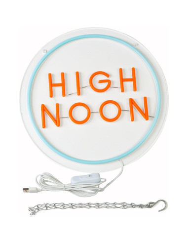 Luz de Neón Rosa WonderfulLife 40.6x30.5 cm USB para Bar