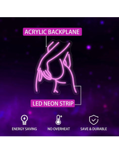 Letrero de Neón LED Moneter Dama 33x41 cm Decoración 2