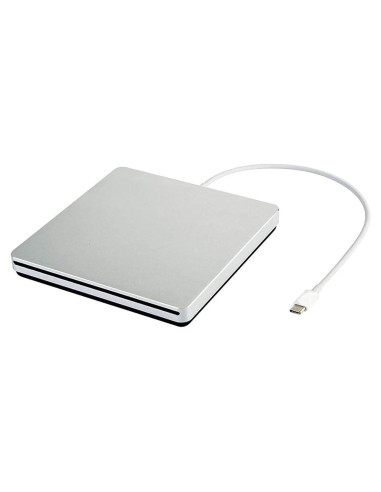 Grabadora DVD CD Externa Oulin USB C Slim Portátil Plata