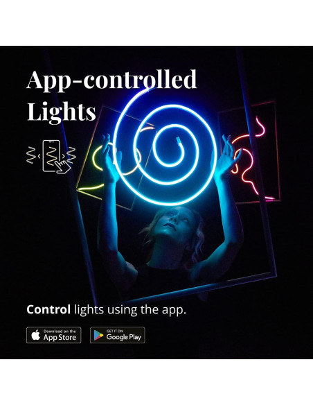 Tira LED RGB Flexible Twinkly Flex 3m, Control App, USB-C