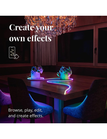 Tira LED RGB Flexible Twinkly Flex 3m, Control App, USB-C