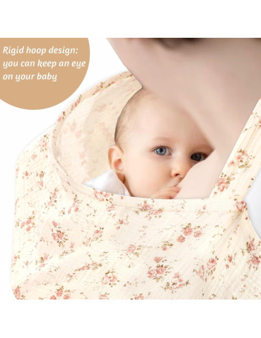 Cubierta de Lactancia DAYEEBALL Floral de Algodón Muslín