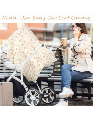 Cubierta de Lactancia DAYEEBALL Floral de Algodón Muslín