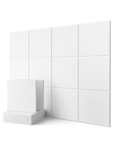 Paneles Acústicos Aislantes Kuchoow 12 Unidades 30.48x30.48cm Blanco