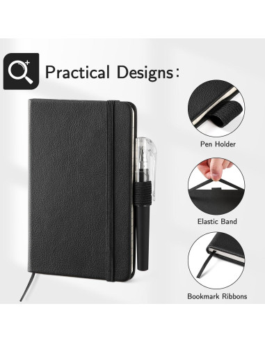 Cuadernos de Bolsillo NETANY A6 - 4 Piezas, 416 Páginas