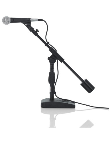 Soportes de Micrófono Gator Frameworks con Base Pesada y Brazo Telescópico