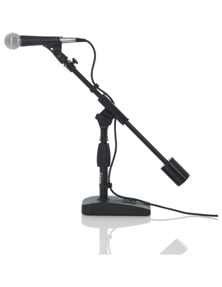 Soportes de Micrófono Gator Frameworks con Base Pesada y Brazo Telescópico Soportes de Micrófono Gator Frameworks con Base Pesada y Brazo Telescópico