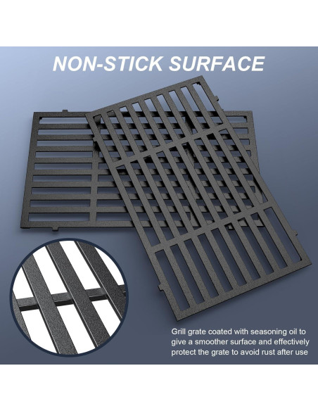 Rejillas de Parrilla Uniflasy para Weber Spirit 7637 - 2 Piezas