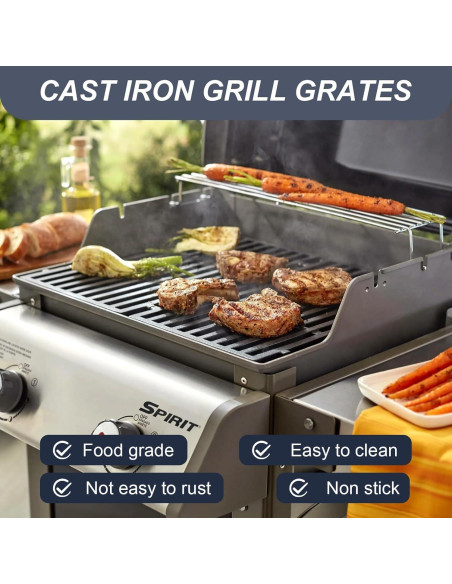 Rejillas de Parrilla Uniflasy para Weber Spirit 7637 - 2 Piezas