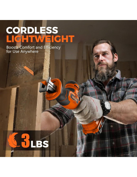 Sierra Recíproca Inalámbrica Alloyman 20V con 2 Baterías 2.0Ah