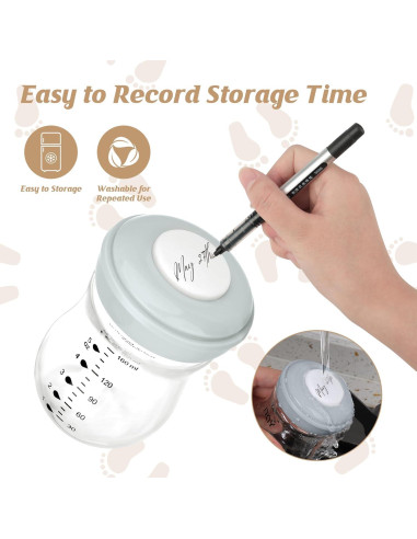 Botellas de Almacenamiento de Leche Materna yanyoyo 160ml Paquete de 4