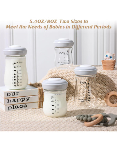 Botellas de Almacenamiento de Leche Materna yanyoyo 160ml Paquete de 4