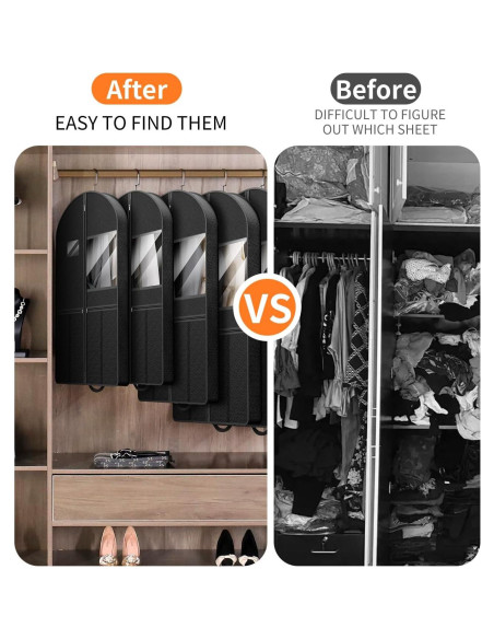 Bolsa de Viaje para Traje GOIUEDBZ 109 cm Negra Plegable