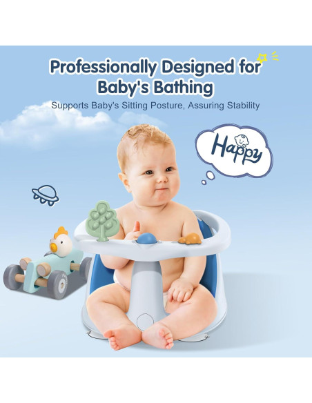 Asiento de Baño Antideslizante RPTGH para Bebés Azul 6-24 Meses