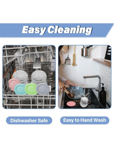 Recipientes de Pintas Reemplazo NANOBABY para Ninja Creami 16oz - Paquete de 4