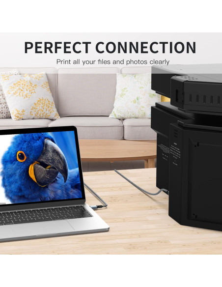 Cable de Impresora USB 1.22m FXAVA Nylon Trenzado