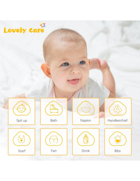 Paquete de 12 Paños de Muselina 100% Algodón Aqua 50.8x25.4cm