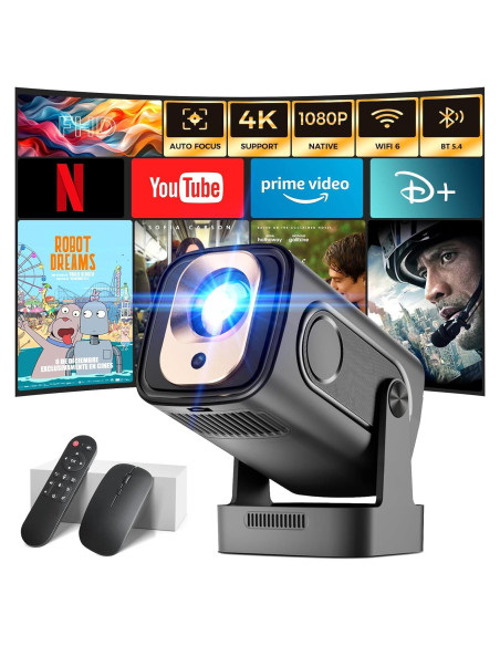 Proyector Mini Portátil Wowlink W206 1080P WiFi 6 Bluetooth 5.4