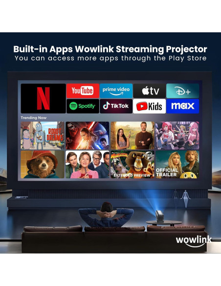 Proyector Mini Portátil Wowlink W206 1080P WiFi 6 Bluetooth 5.4