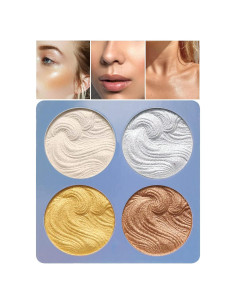 Paleta de Iluminador Facial Boobeen 4 Colores 9.7x9.4 cm