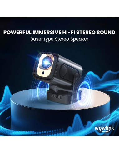 Proyector Mini Portátil Wowlink W206 1080P WiFi 6 Bluetooth 5.4