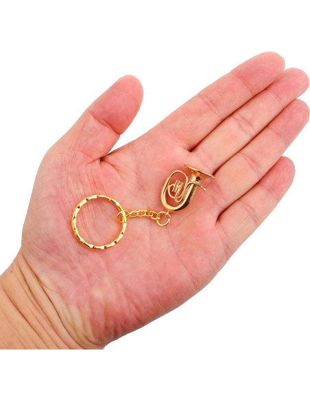 Llavero Miniatura Tuba de Latón con Estuche - 2.59 cm