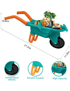 Conjunto de Jardinería para Niños Qtioucp 16 Piezas Verde 2