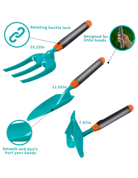 Conjunto de Jardinería para Niños Qtioucp 16 Piezas Verde