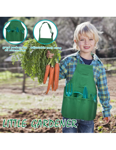 Conjunto de Jardinería para Niños Qtioucp 16 Piezas Verde