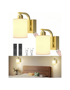 Juego de Apliques de Pared Inalámbricos iThird 6000mAh Dorados