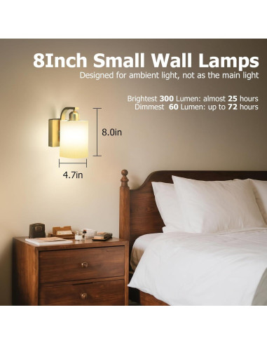 Juego de Apliques de Pared Inalámbricos iThird 6000mAh Dorados