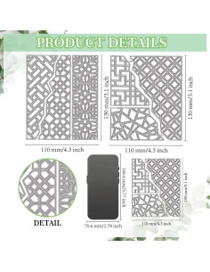 Troqueles de Corte MAYJOYDIY Marco de Fondo 130x110mm 2pcs 2