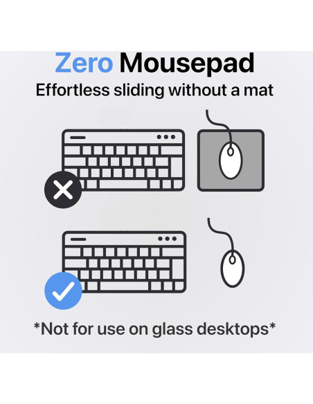 Alfombrilla Adhesiva ZeroPad para Apple Magic Mouse 2 - 3 Piezas