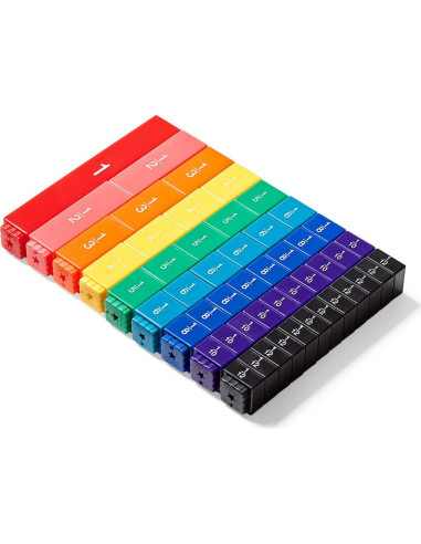 Cubos de Equivalencia de Fracciones Hand2Mind - 51 Piezas