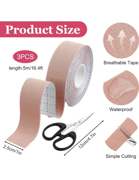 Cinta Facial Antiarrugas Quilax 5m con Tijeras - Beige