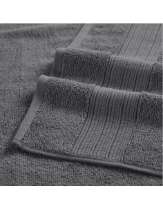 Conjunto de Toallas Modern Threads 6 Piezas Algodón Carbón 2