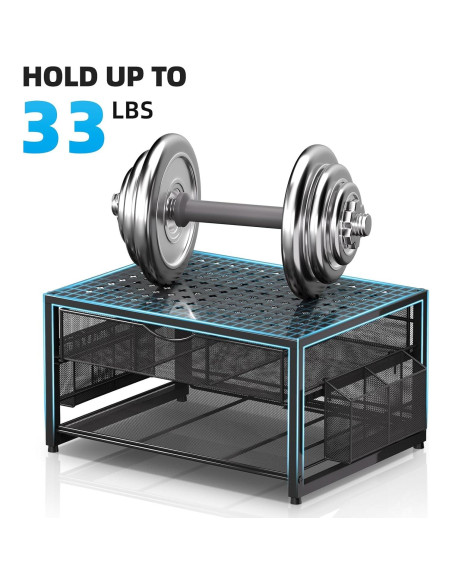 Soporte de impresora Marbrasse de metal con cajón y organizador