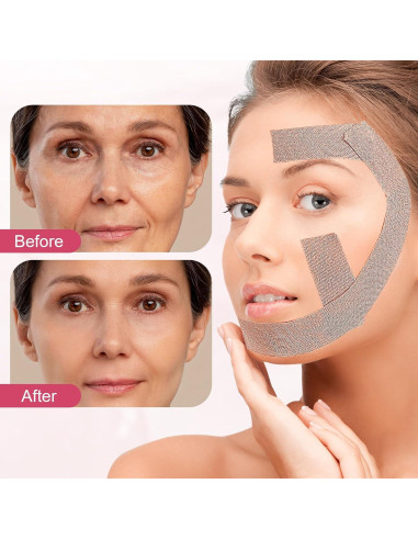 Cinta Facial Antiarrugas Quilax 5m con Tijeras - Beige