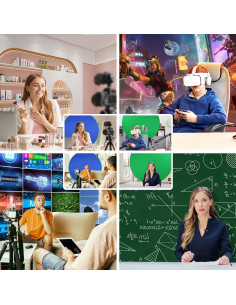 Fondo de Pantalla Verde y Azul Portátil Heorryn 150cm 2