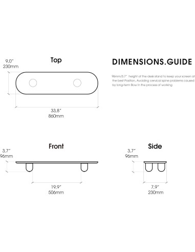 Soporte Doble para Monitor Fenge 86 cm Negro con Estante de Vidrio