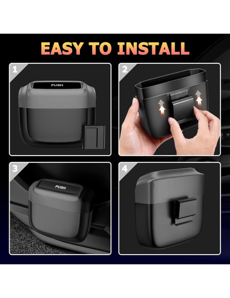 Basurero para Auto MOTORBUDDY con Tapa y 30 Bolsas - Negro