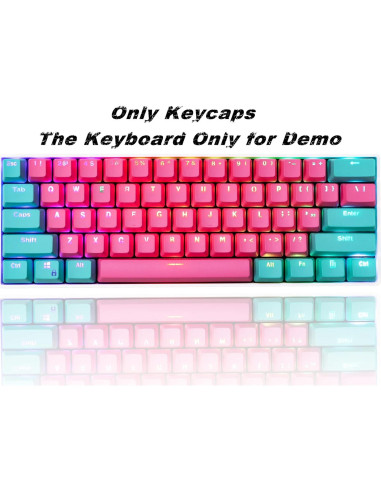 Juego de Teclas PBT Retroiluminadas Guffercty kred 61 Teclas