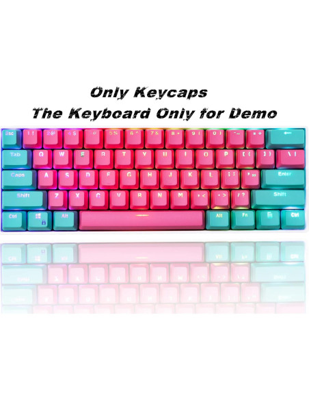 Juego de Teclas PBT Retroiluminadas Guffercty kred 61 Teclas