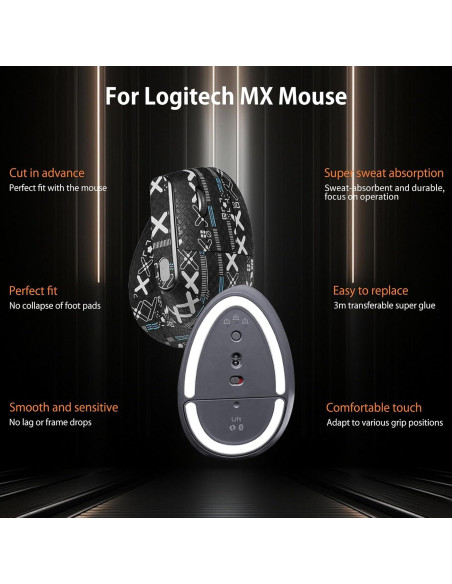 Cinta de agarre y patines para mouse Logitech MX Vertical Cinta de agarre y patines para mouse Logitech MX Vertical